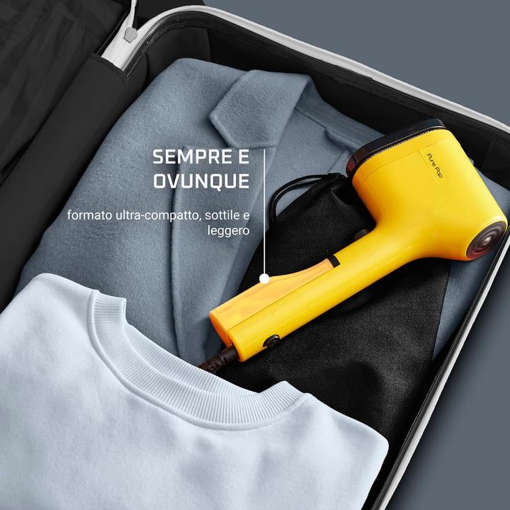 Produktbild Rowenta Pure Pop DR2026 Tragbarer Kleidungsdampfer Gelb (1300 W, 20 g/min)