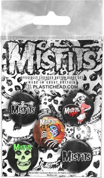 Immagine prodotto Misfits Set di distintivi con logo in confezione da 5 pezzi