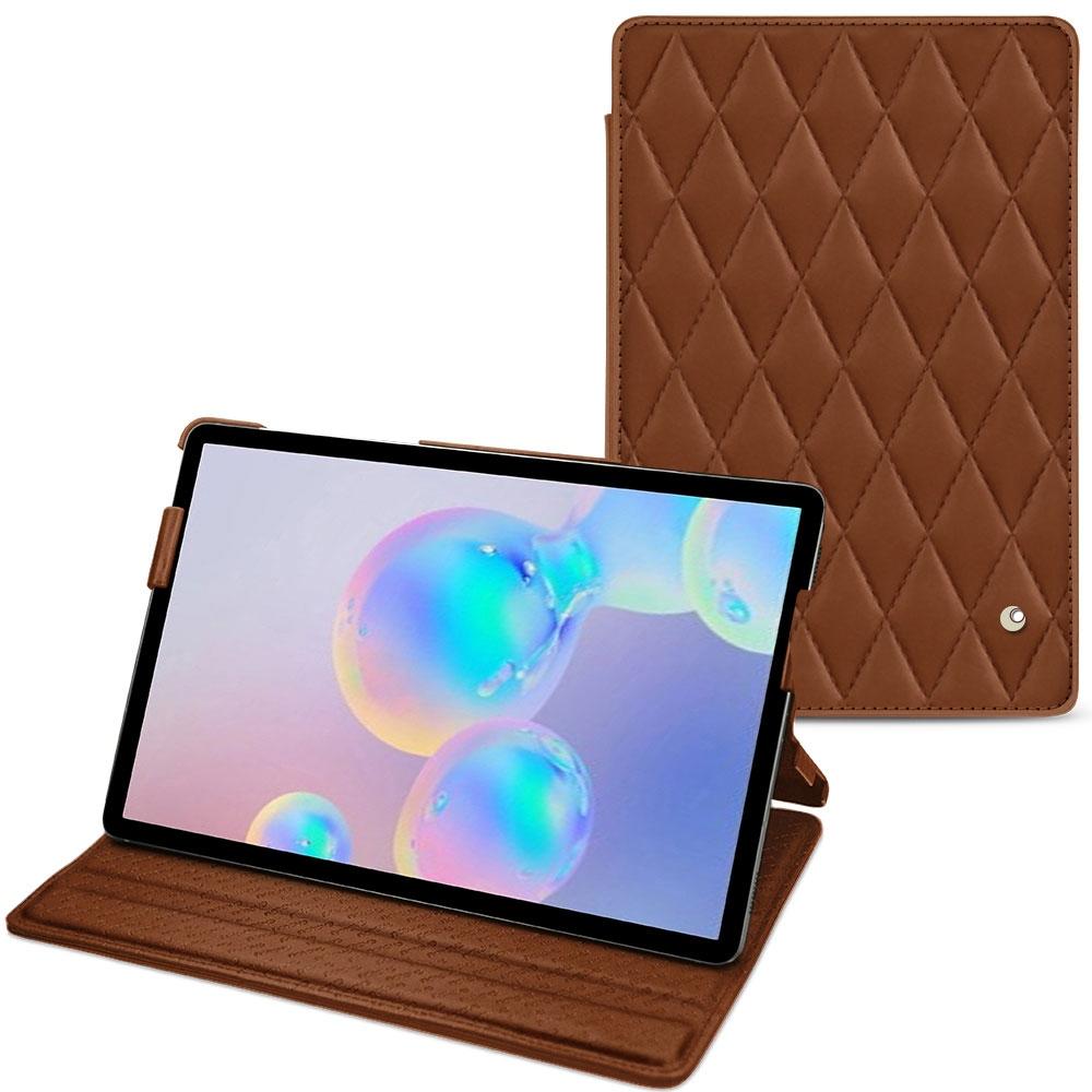 Noreve Lederschutzhülle horizontal (Galaxy Tab S6), Tablet Hülle, Braun