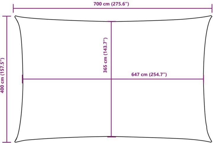 Produktbild vidaXL Sonnensegel (400 x 700 cm)