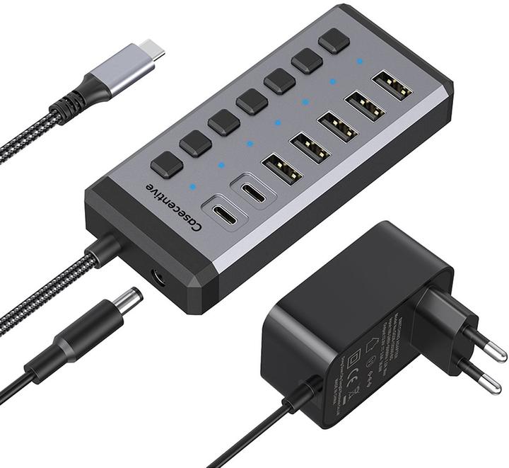Actual product image Casecentive USB-C Charging Hub (USB-C, 7 ports)