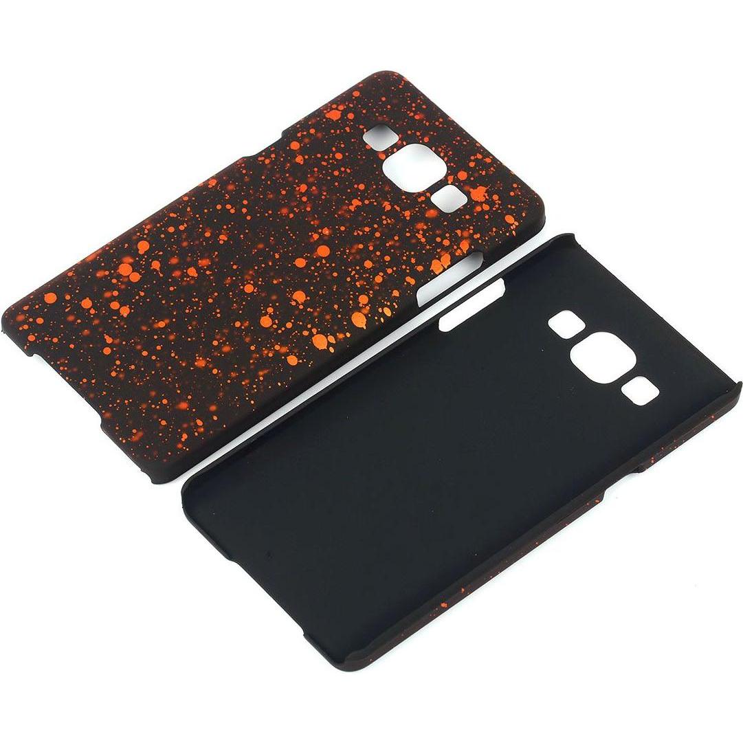 König Design Handy Hülle Schutz Case Bumper Etuis für Samsung Galaxy A5 2015 3D Sterne Orange (Samsung Galaxy J5 (2015))...