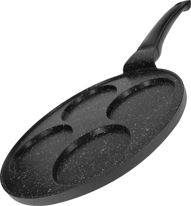Immagine prodotto Cheffinger Padella per pancake 26 cm per 4 persone Rivestimento in marmo con manico ergonomico (26 cm, Padella di crêpe)