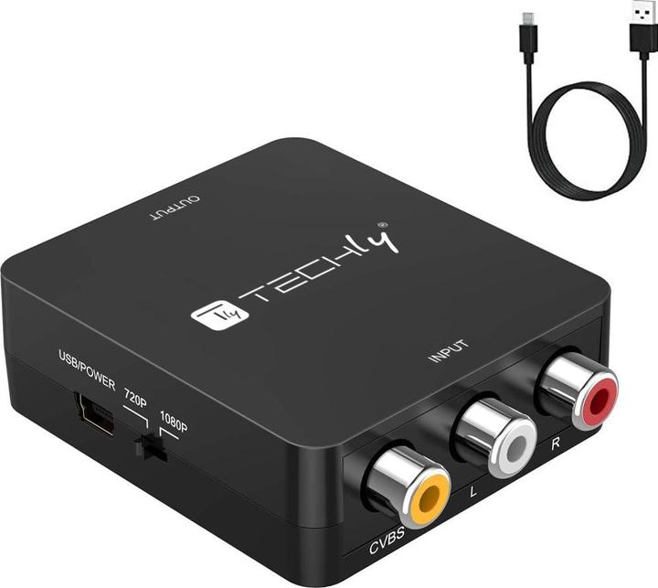 Produktbild NoName AV-Composite-Video- und Audiokonverter 3x Cinch auf HDMI 1080p