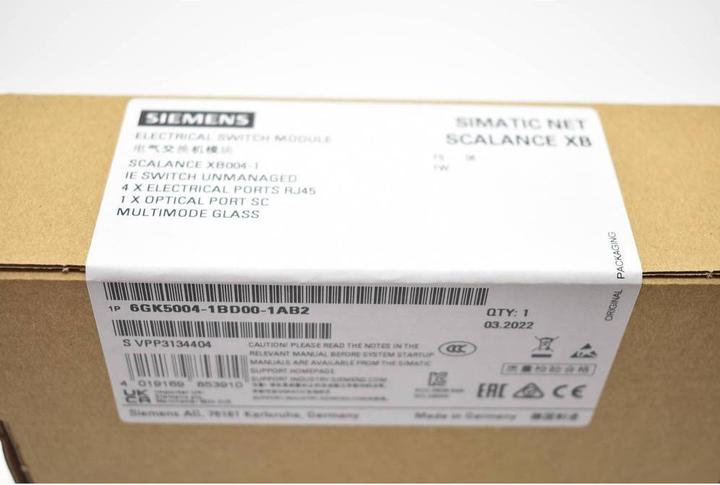 Actual product image Siemens PLC Ethernet switch XB004-1 (4 ports)
