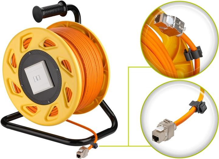 Actual product image Goobay Mobile cable drum (S/FTP, CAT7a, 50 m)