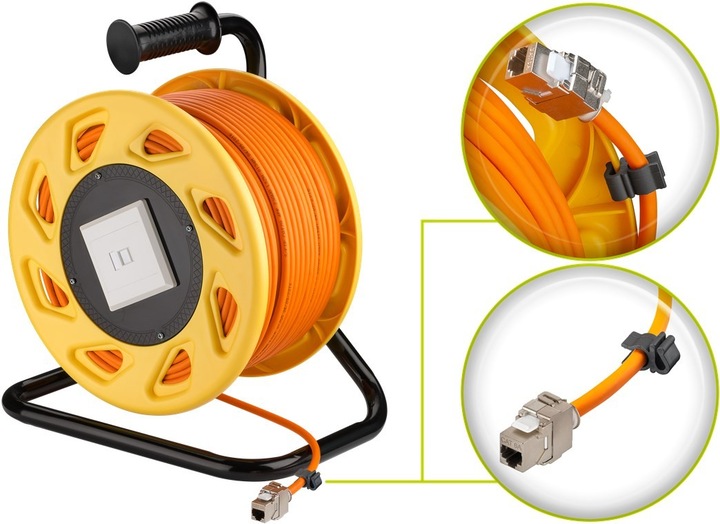 Produktbild Goobay Mobile Kabeltrommel (S/FTP, CAT7a, 50 m)