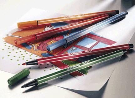 Image du produit STABILO Pen 68 Feutre Premium (Jaune, Vert, Bleu, Noir, Rouge, Turquoise, Marron, 6 x)
