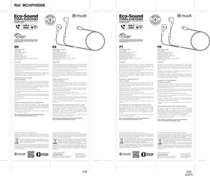 Actual product image Muvit Kopfhörer for Change E58 (Cable)