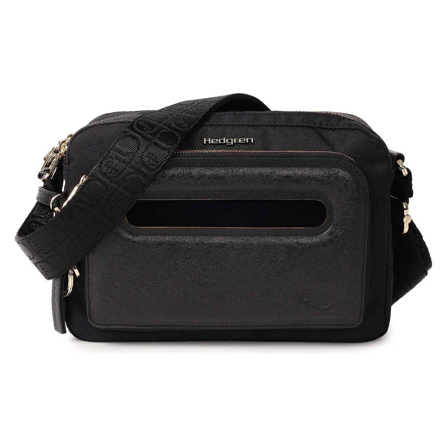 Hedgren, Damen, Handtasche, Hfika Fika Espresso Crossover + Rfid, Schwarz