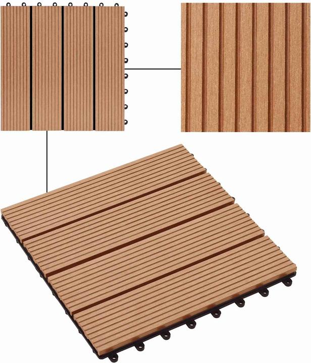 Produktbild vidaXL Terrassenfliese (11x, 30 x 30 cm)
