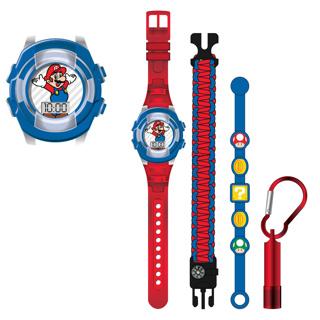 Immagine prodotto Accutime Set orologio da polso Super Mario con accessori, orologio LCD per bambini con display digitale