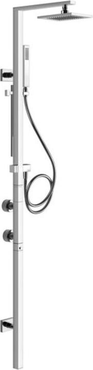 Produktbild Gessi Rettangolo Duschsäule mit Aufputz-Thermostat, automatischer Umstellung, Höhe 1773 mm, Kopfbr