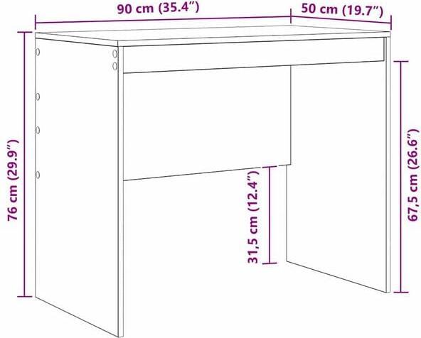 Produktbild vidaXL Schreibtisch (50 x 90 x 127 cm)
