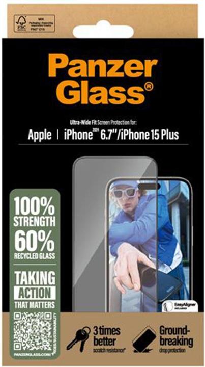 Actual product image PanzerGlass Ultra-Wide Fit (1 Piece, Apple iPhone 16 Plus)