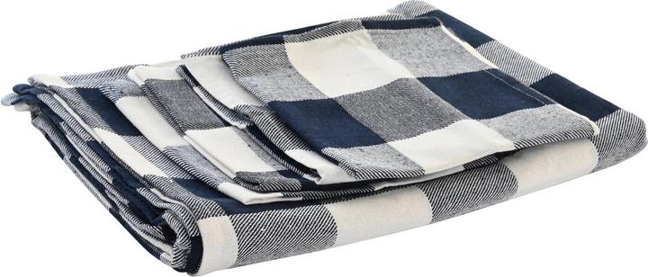 Produktbild DKD Home Decor Tischdecke und Servietten 150 x 150 x 0,5 cm Blau Weiss