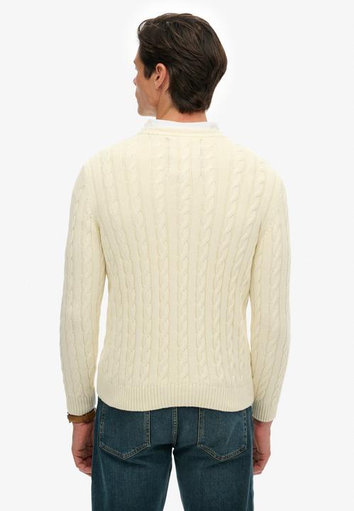 Produktbild Superdry Baumwoll-Kabelmuster-Crew-Pullover (S)