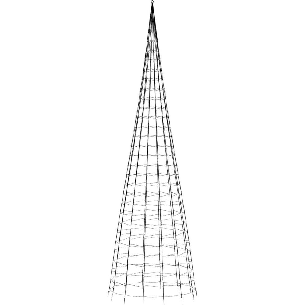 VidaXL, Weihnachtsbeleuchtung, LED-Weihnachtsbaum für Fahnenmast 3000 LEDs Blau 800 cm