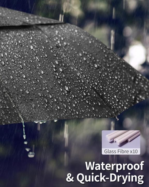 Produktbild Alopini Automatischer grosser sturmsicherer Regenschirm, Taschenschirm mit belüftetem Doppeldach und