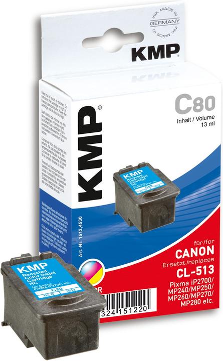 Produktbild KMP C80 Tintenpatrone color kompatibel mit Canon CL-513 (C)