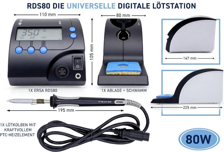 Productafbeelding Kurtz Ersa Soldeerstation digitaal 80 W RDS 80