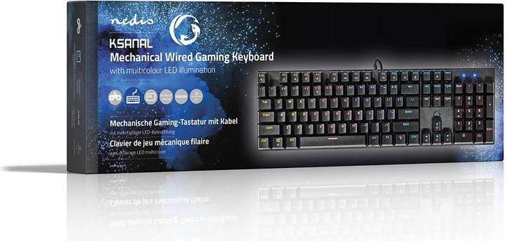 Produktbild Nedis Wired Gaming Keyboard USB Type-A Mechanische Tasten LED QWERTY US-Layout Stromversorgung über (Eng. Int., Kabelgebunden)