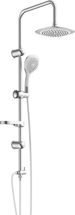 Eisl Regendusche Bad DUSCHTRAUM Überkopfbrause-Set Chrom Weiss Duschsystem Regenbrause DXLD60087CS
