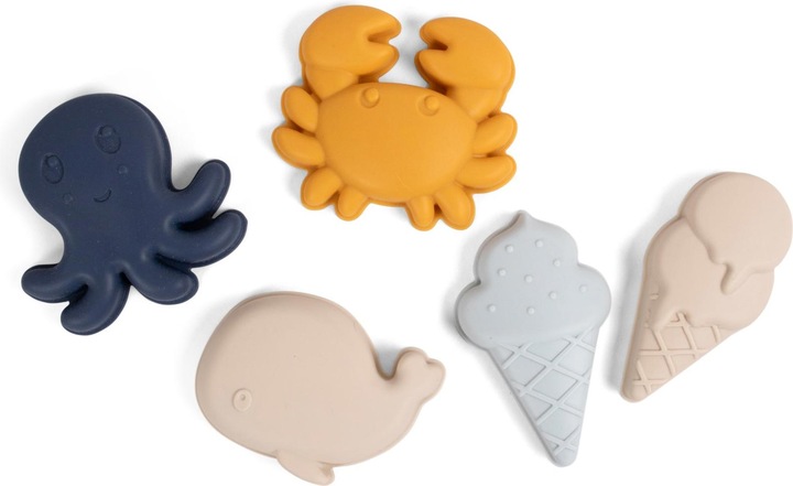 Produktbild Filibabba Silikon-Sandförmchen 5er-Set - kalte Farben