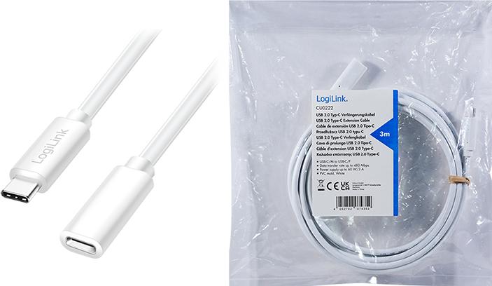 Produktbild LogiLink USB C – USB C (3 m, USB 2.0, 100 W)