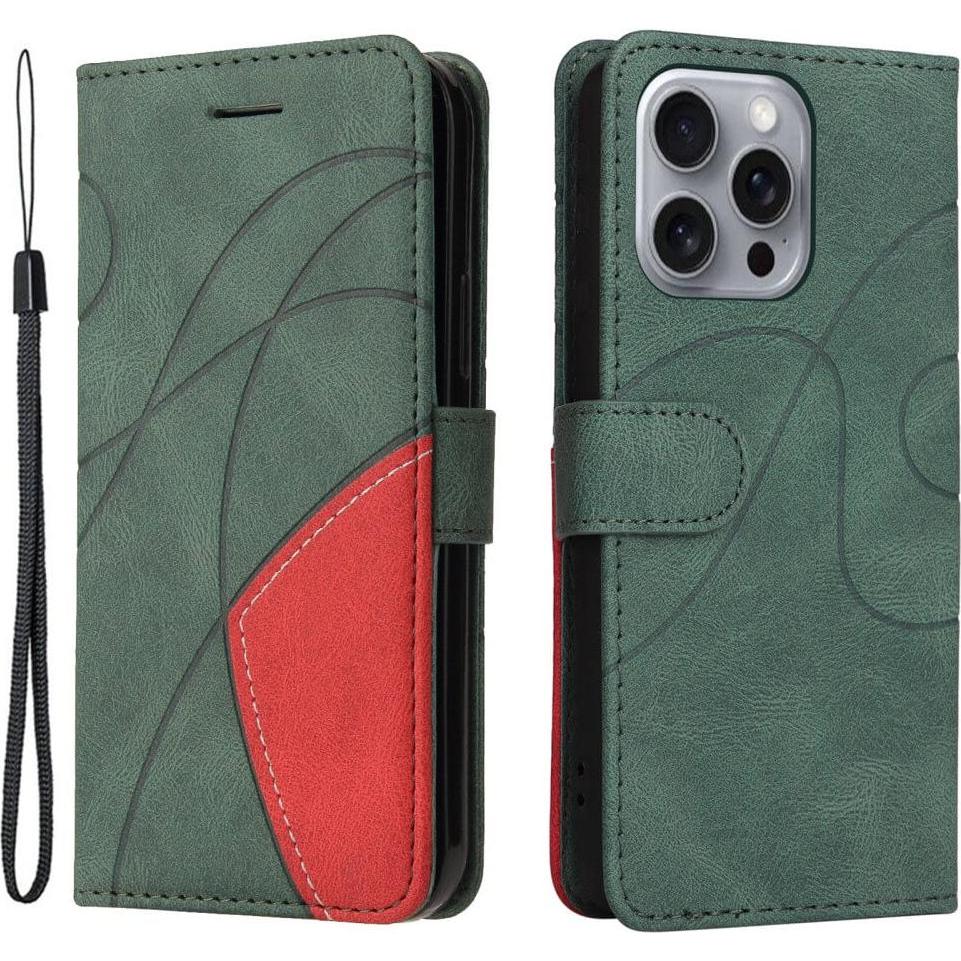 Cover-Discount iPhone 16 Pro - Zweifarbige Etui Hülle (Apple iPhone 16 Pro), Smartphone Hülle, Grün