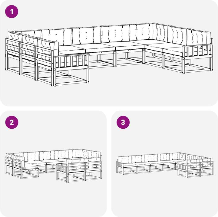 Produktbild vidaXL Outdoor-Sofagarnitur