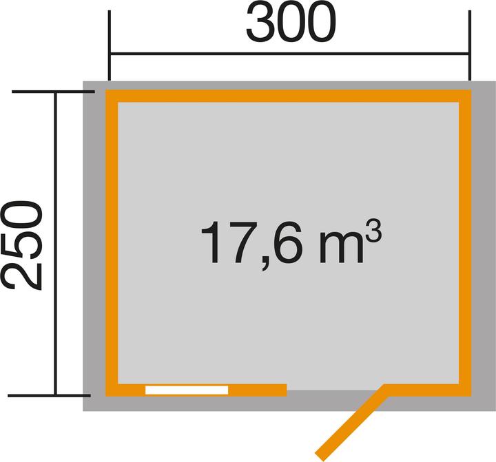 Produktbild Weka Holzbau 107 Gr.4 mit Fussboden 300 x 250 cm