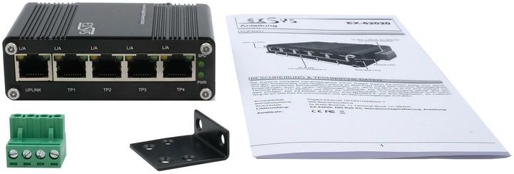 Produktbild Exsys Industrial Ethernet Mini Switch 5x 1 Gbit/s (5 Ports)