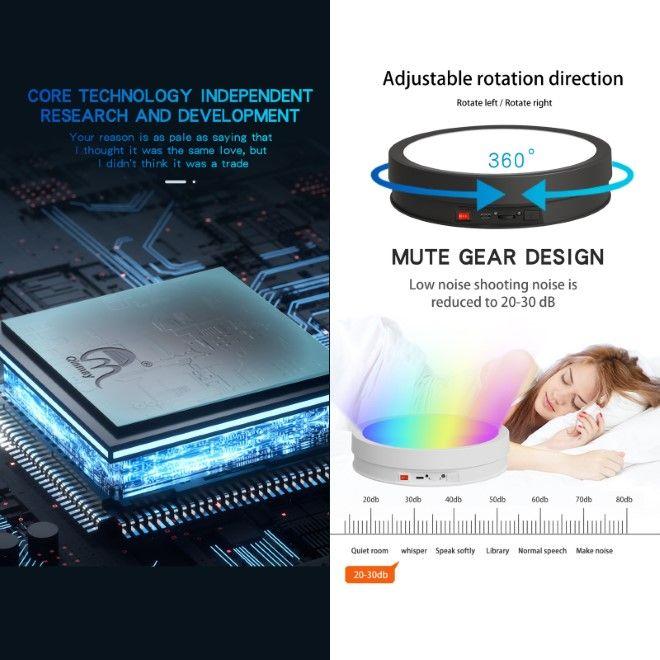 Actual product image MU Classic 360° electric LED turntable (Further accessories)