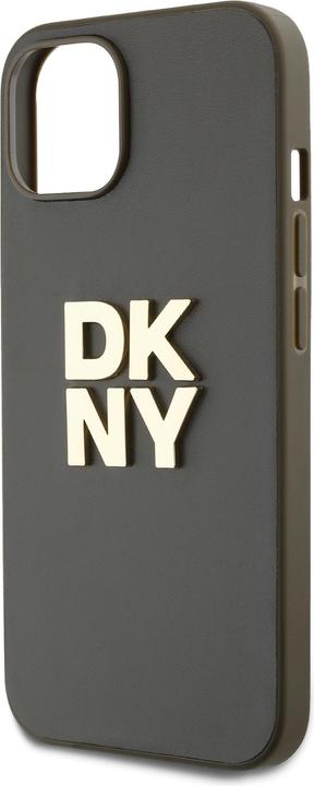 Immagine prodotto DKNY Custodia da polso con logo Stack in pelle PU per iPhone 14 Marrone (Apple iPhone 14)