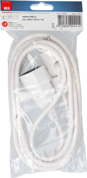 Produktbild Max Hauri clip-clap TD-Verlängerung H05VV-F3G1.0 (3 m, Typ 13)