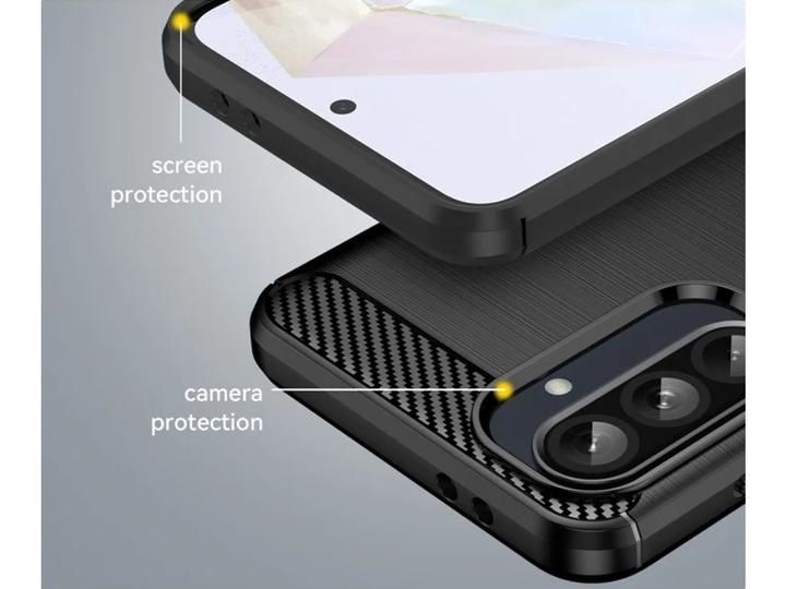 Actual product image Screenguard Carbon Brushed Soft TPU cover (Samsung Galaxy A56)