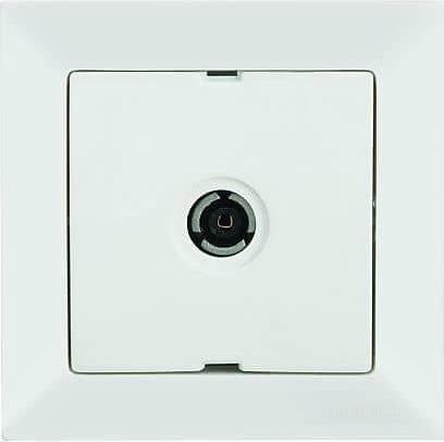 Actual product image Mutlusan Candela TV cable end socket junction box aerial plug white