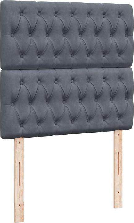 Actual product image vidaXL Bo x spring bed with mattress 160 x 200 cm velvet (160 x 200 cm)