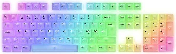 Glorious Polychroma V2 RGB Keycaps - Nordic ISO (115 pezzi) Profilo Cherry