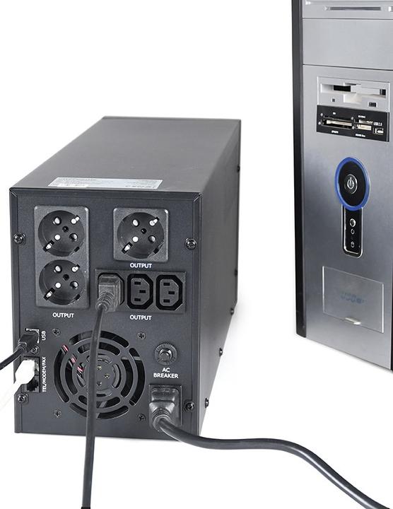 Actual product image Gembird UPS 3000VA USB LCD (3000 VA, 1800 W, Line-interactive UPS)