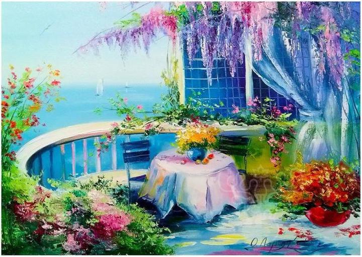 Produktbild Enjoy Puzzle ENJOY-1708 - Flowering Balcony, Puzzle, 1000 Teile (1000 Teile)