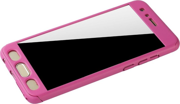 Produktbild König Design Hülle Handy Schutz für Huawei Honor 9 Full Case Cover Displayschutz Bumper Pink (Honor 9)