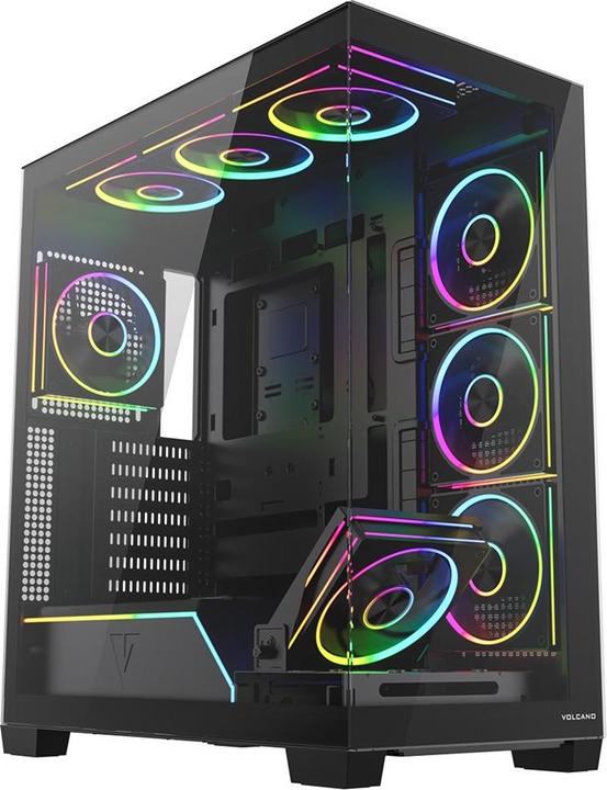 Actual product image Modecom Obudowa Volcano Stellar Plus Argb Midi 8f Black (ATX, mATX, Mini-ITX)