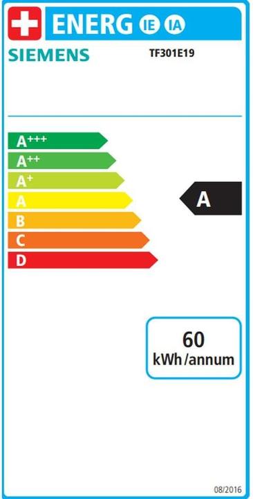 Energie-Label Siemens EQ300 TF301E19 (CH-Stecker)