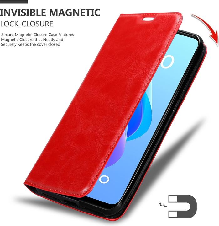 Image du produit Cadorabo Housse pour Oppo A36 / A76 / A96 4G / K10 4G / Realme 9i en Book Invis. Style magnétique (Oppo A36, Oppo A76, Realme 9i, Samsung Galaxy S10)