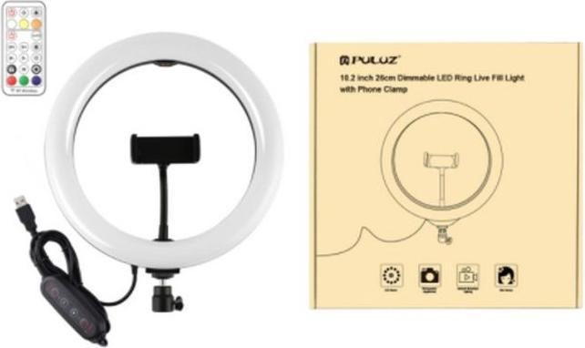 Actual product image Puluz 10.2" RGBWW 168 Marquee LED Ring Light (Ring light)