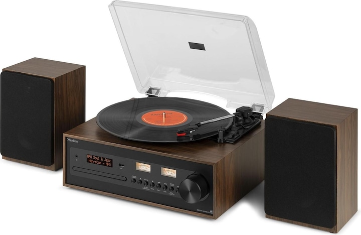 Produktbild Audizio Platenspeler met speakers - Boston platenspeler Bluetooth, CD speler en DAB