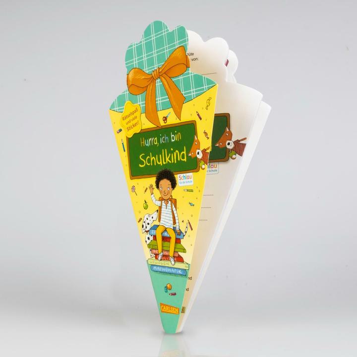 Immagine prodotto Intelligente per la scuola: Urrà, sono uno scolaretto (cono scolastico menta/giallo) (30.70 cm, 1 x)