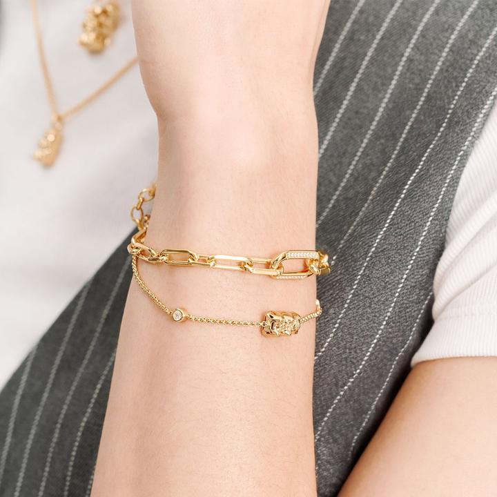 Immagine prodotto Thomas Sabo Armband mit HARIBO Goldbär und Steinen vergoldet (19 cm, Argento 925)
